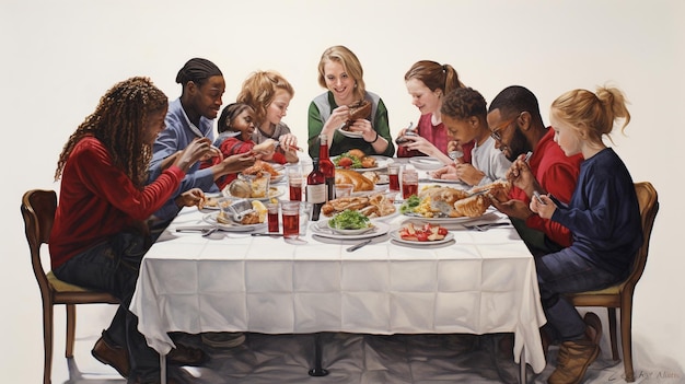 Persoane savurând mâncare